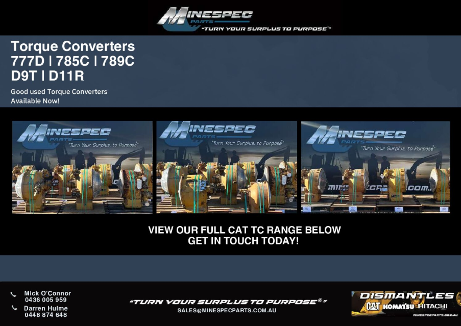 View our full range of CAT Torque Converters in stock now!